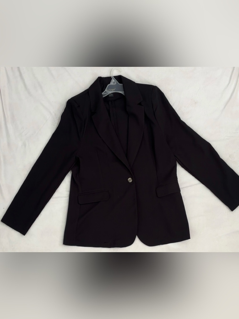 like an angel Black Single-Button Tailored Blazer